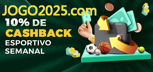 10% de bônus de cashback na JOGO2025.com